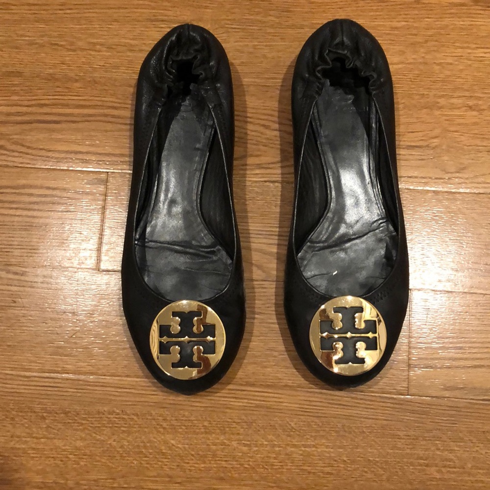 Gold Tory Burch Flats